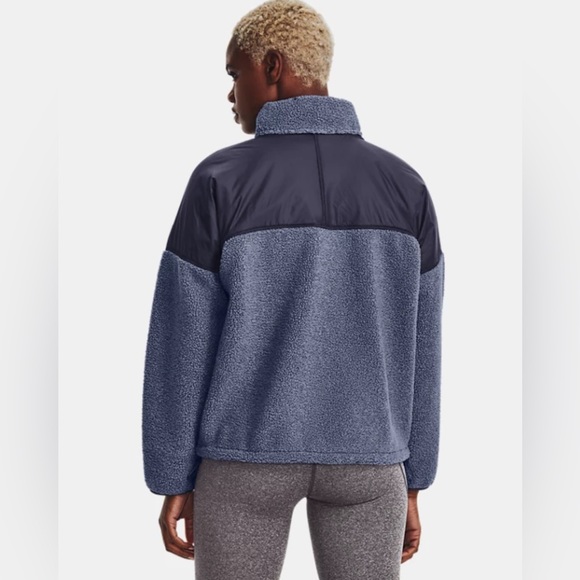 Under Armour Mission Boucle Swacket Jacket Blue 1366051 559 Womens sz Large - Picture 2 of 5